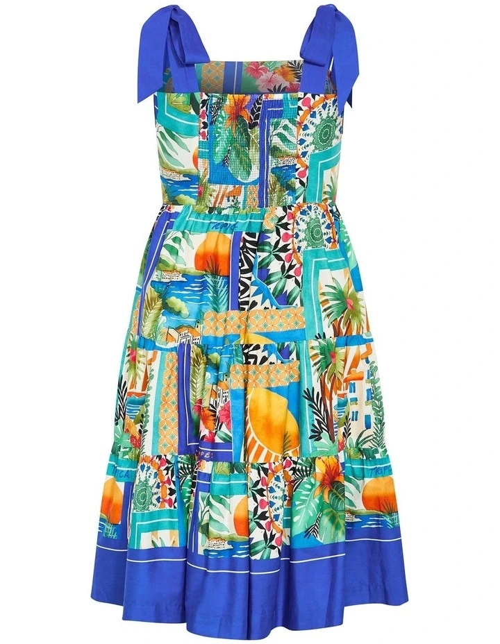 Holiday Tuscan Print Midi Dress in Tuscan Sun Print image 4