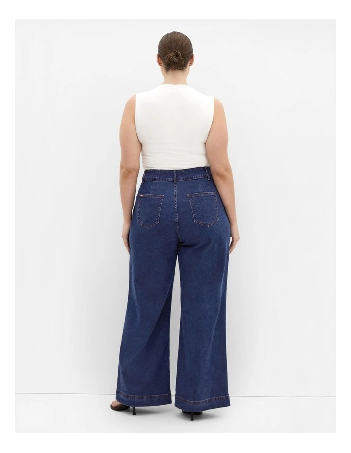 Harley Fit Jorja Wide Leg Jeans in Mid Wash image 2