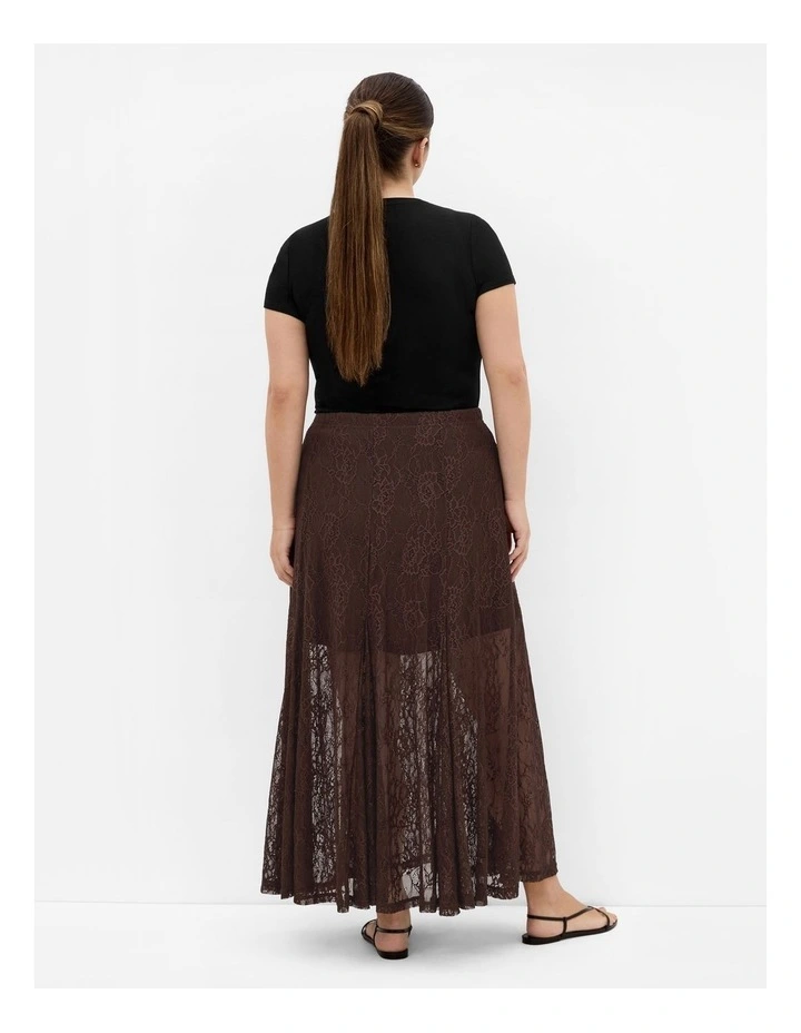 Lacey Maxi Skirt in Chocolate image 2