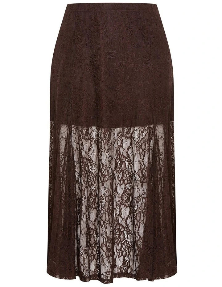 Lacey Maxi Skirt in Chocolate image 3