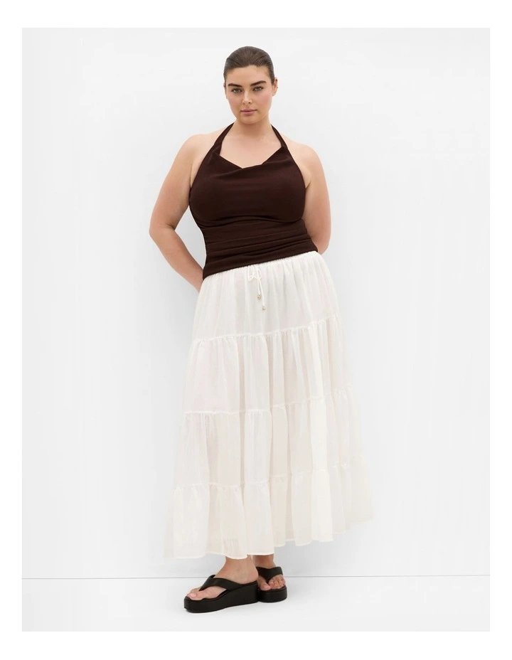 Meli Tier Maxi Skirt in Ivory image 1