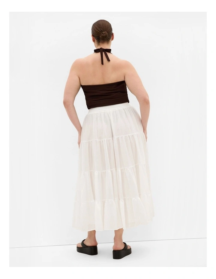 Meli Tier Maxi Skirt in Ivory image 2