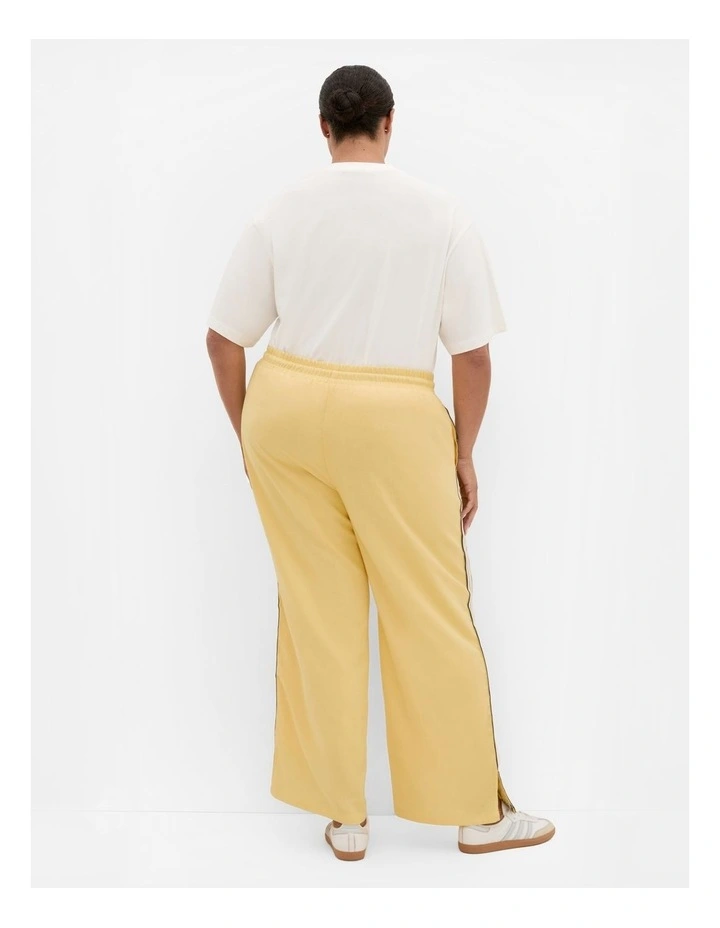 Side Stripe Linen Blend Pant in Buttercup image 2
