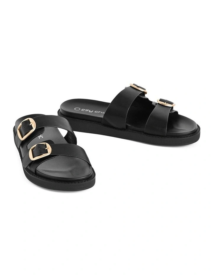 Wide Fit Casey Slide in Black image 4