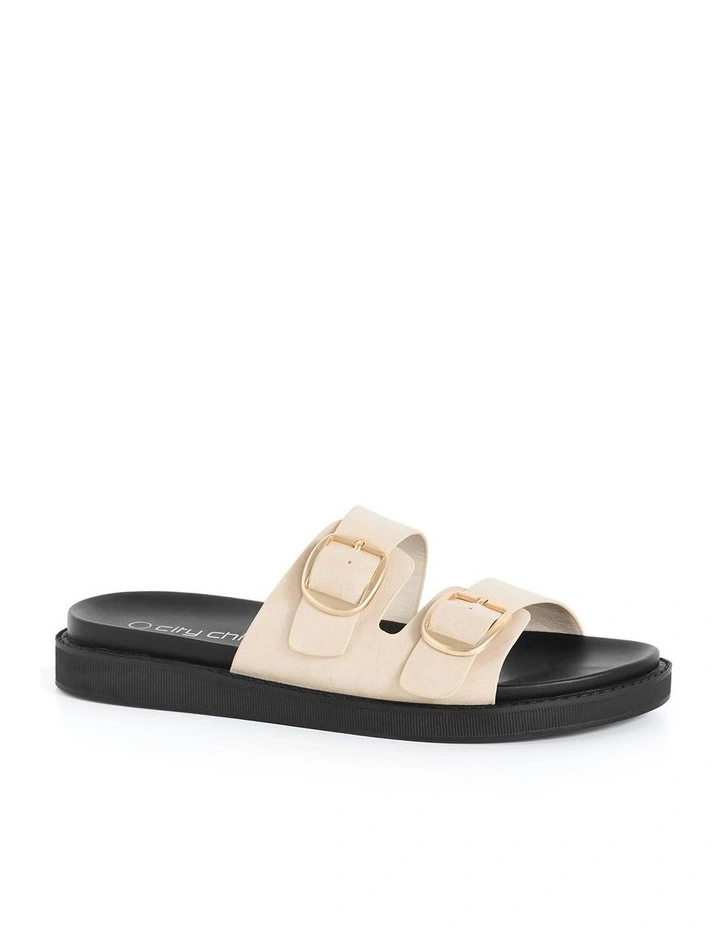 Wide Fit Casey Slide in Stone image 1