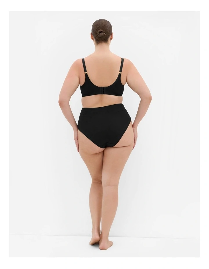 Luxe Microfibre Plunge T-shirt Bra in Black image 2