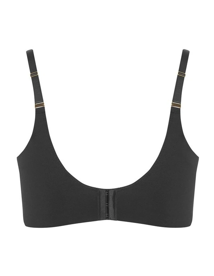 Luxe Microfibre Plunge T-shirt Bra in Black image 4
