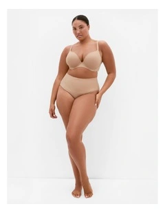 Luxe Microfibre Plunge T-shirt Bra in Cafe