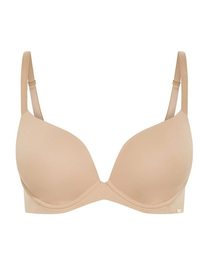 Luxe Microfibre Plunge T-shirt Bra in Cafe image 3