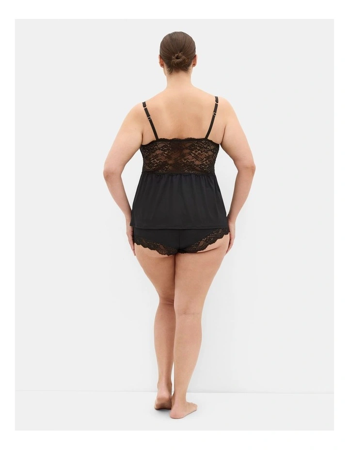 Juliette Cami Short Set in Black image 2