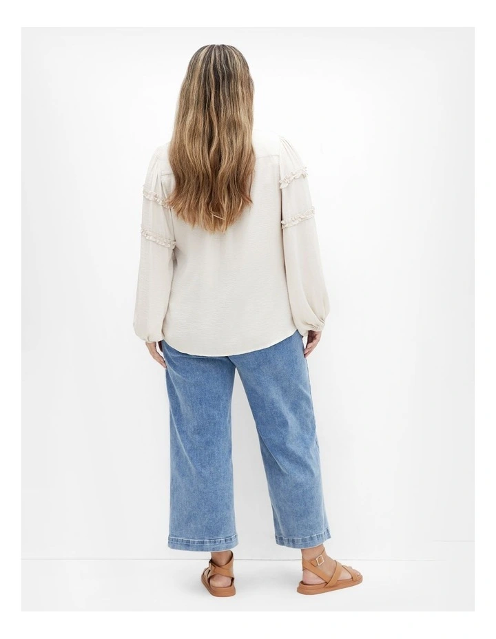 Drama Queen Long Sleeve Shirt in Porcelain image 2