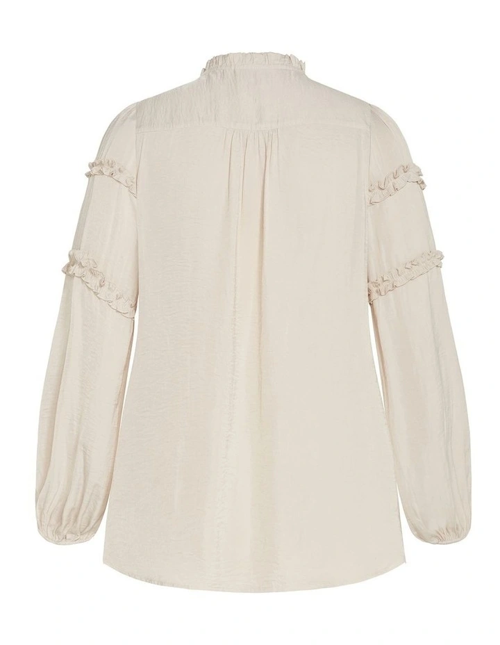 Drama Queen Long Sleeve Shirt in Porcelain image 4