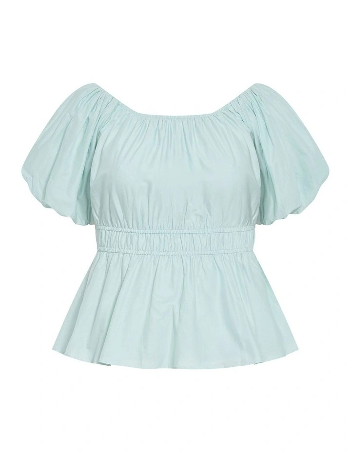 Lilli Puff Sleeve Top in Seafoam image 3