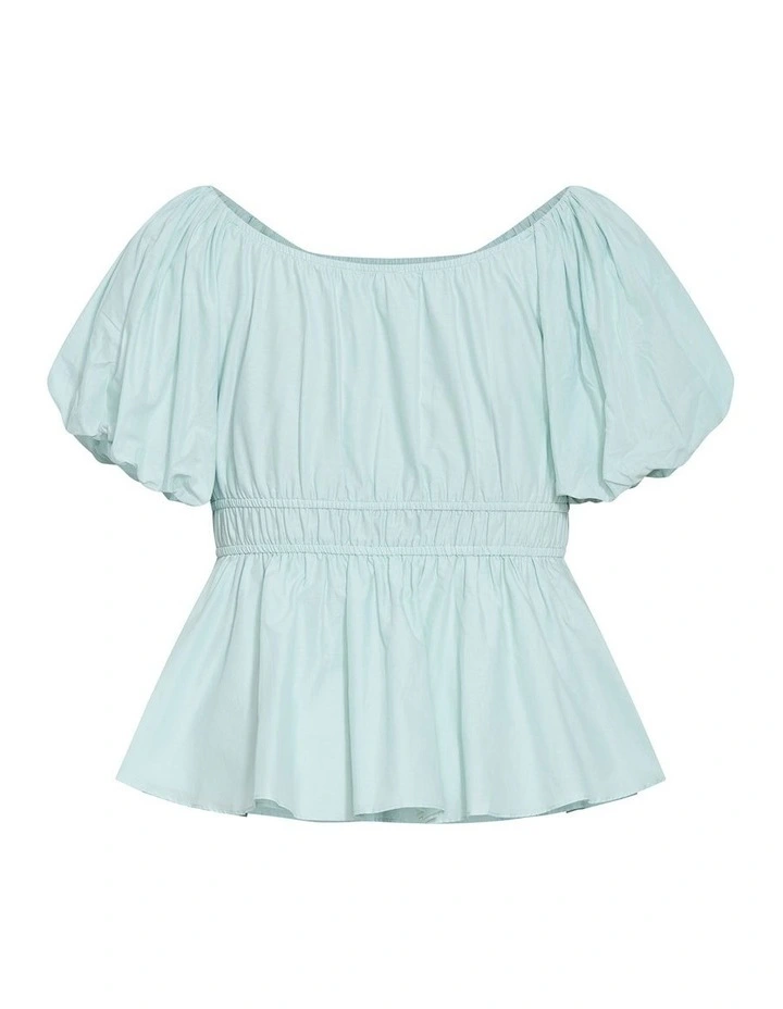 Lilli Puff Sleeve Top in Seafoam image 4