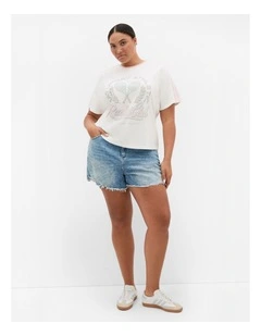 Vintage Volley Tee in Ivory