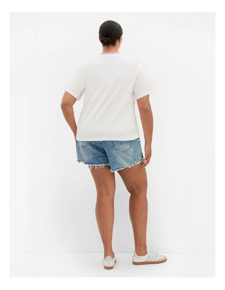 Vintage Volley Tee in Ivory image 2