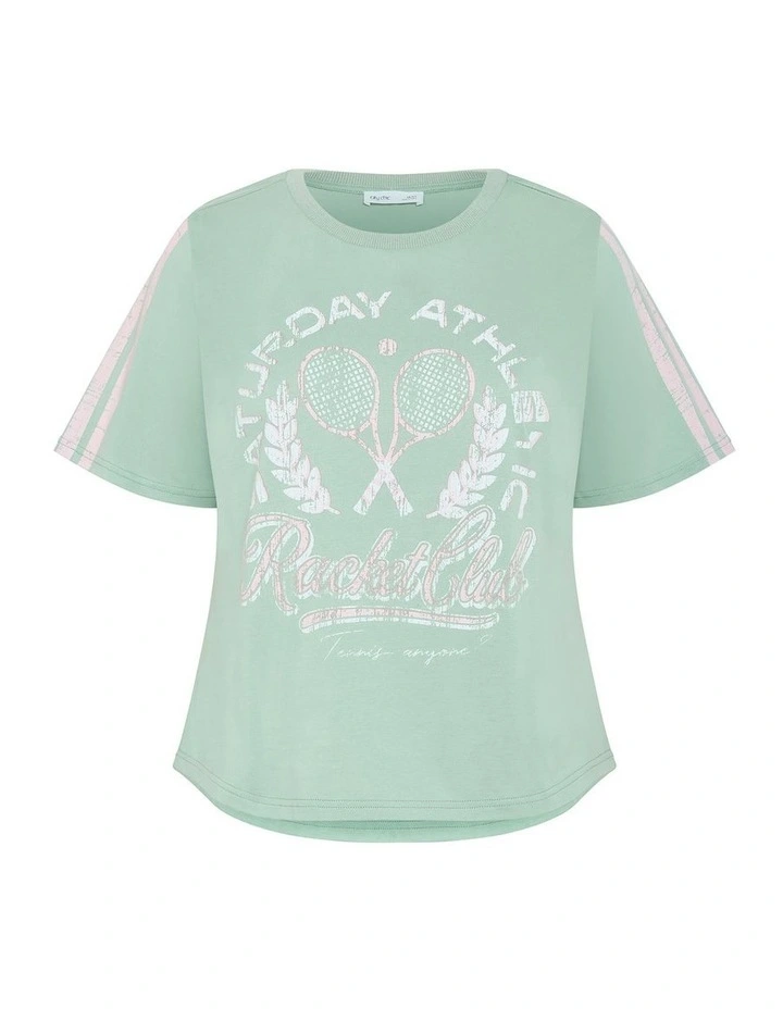 Vintage Volley Tee in Sage image 3