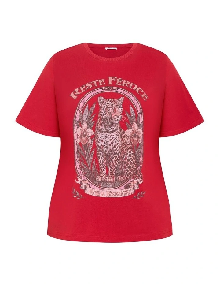Wild Beauty Tee in Red image 3