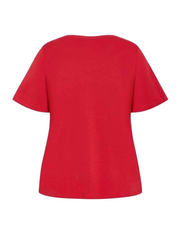 Wild Beauty Tee in Red image 4