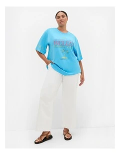 Out Of Office Oversized Tee in Blue
