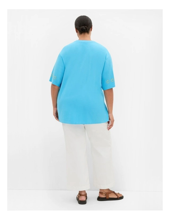 Out Of Office Oversized Tee in Blue image 2