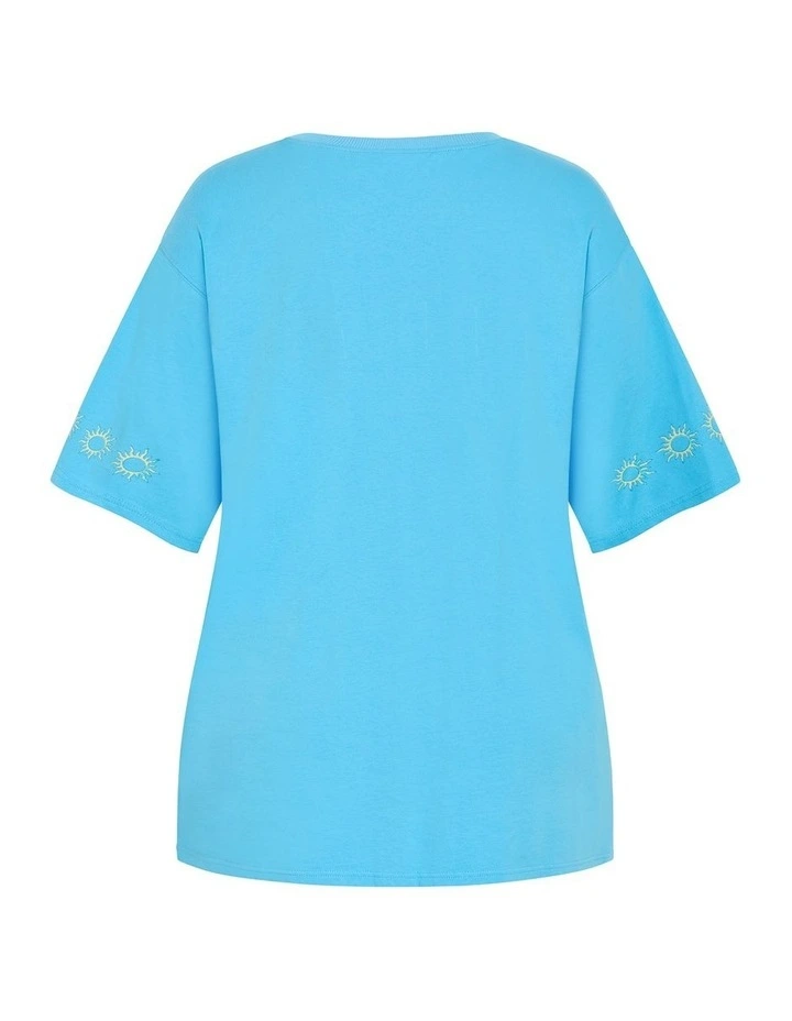 Out Of Office Oversized Tee in Blue image 4