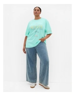 Out Of Office Oversized Tee in Mint