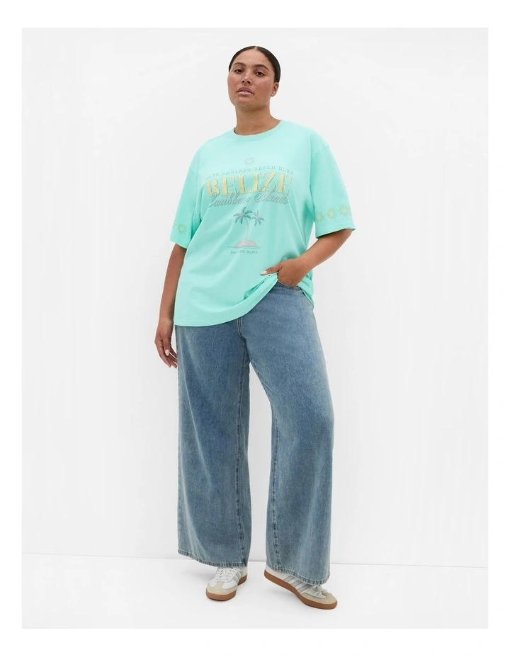 Out Of Office Oversized Tee in Mint image 1