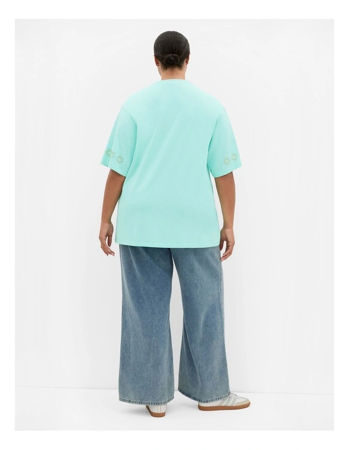 Out Of Office Oversized Tee in Mint image 2