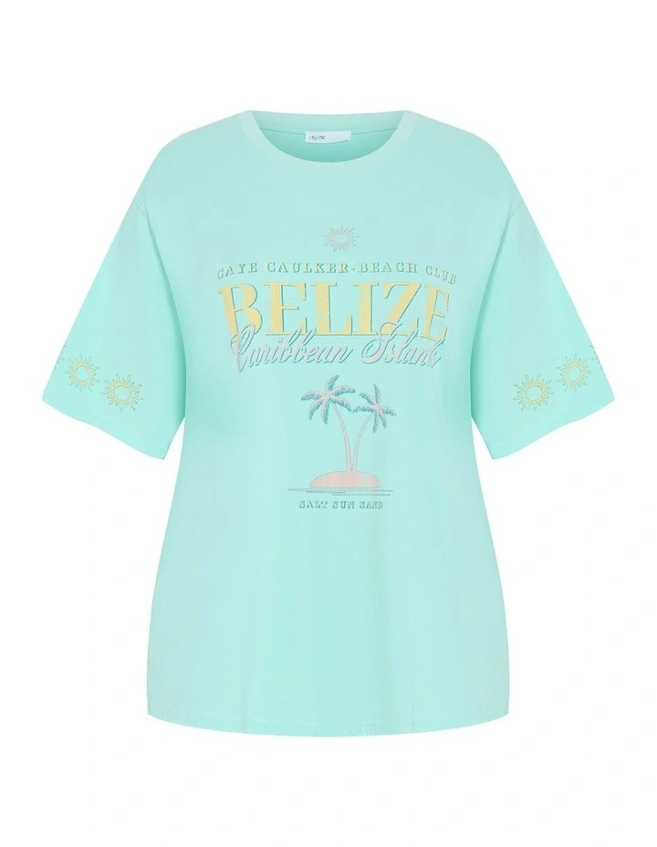 Out Of Office Oversized Tee in Mint image 3