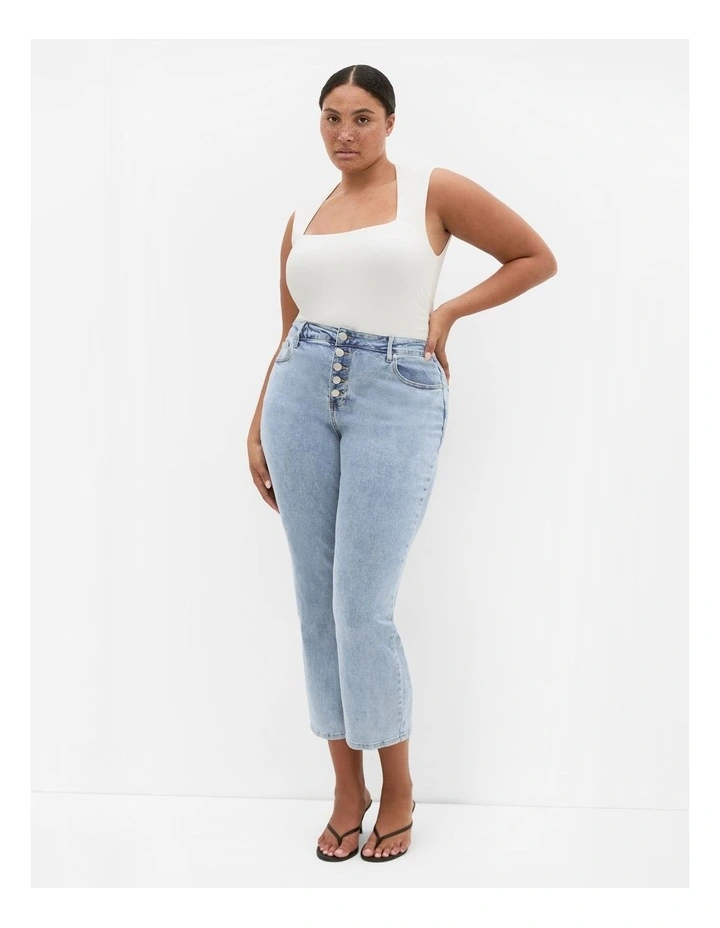 Harley Fit Sass Straight Leg Crop Jeans in Light Wash image 1