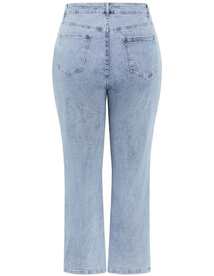 Harley Fit Sass Straight Leg Crop Jeans in Light Wash image 4