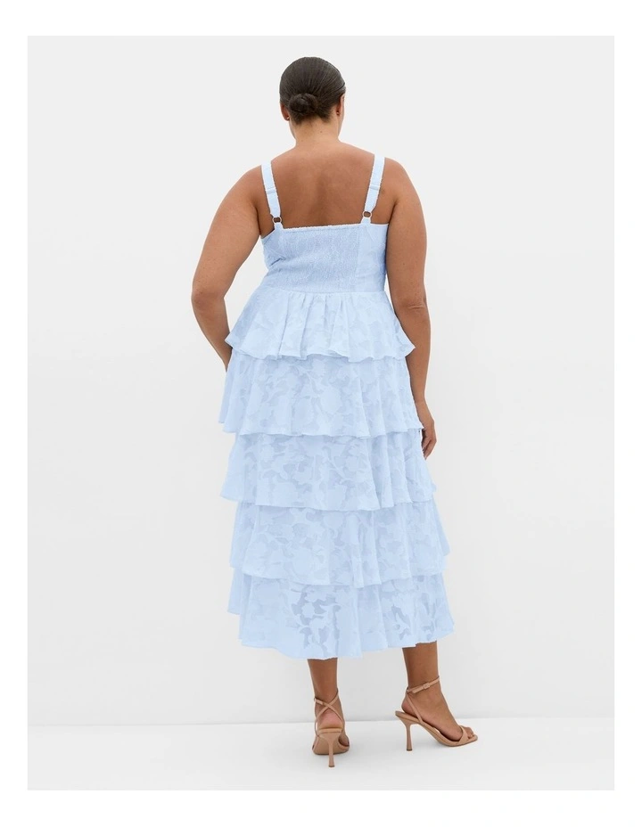 Daniela Ruffle Tier Dress in Sky Blue image 2