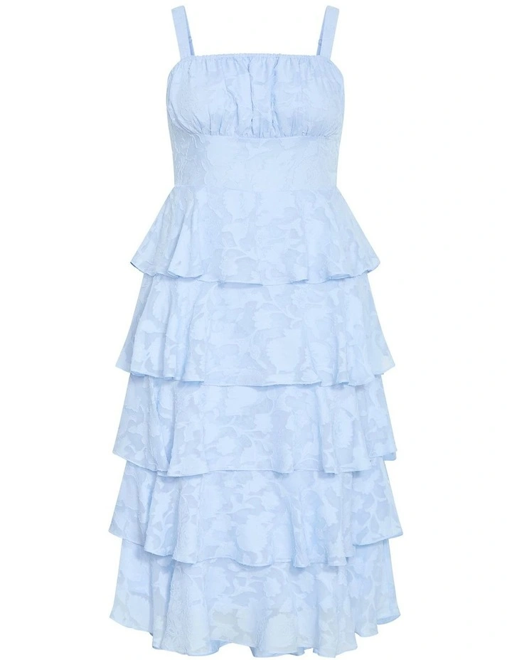 Daniela Ruffle Tier Dress in Sky Blue image 3