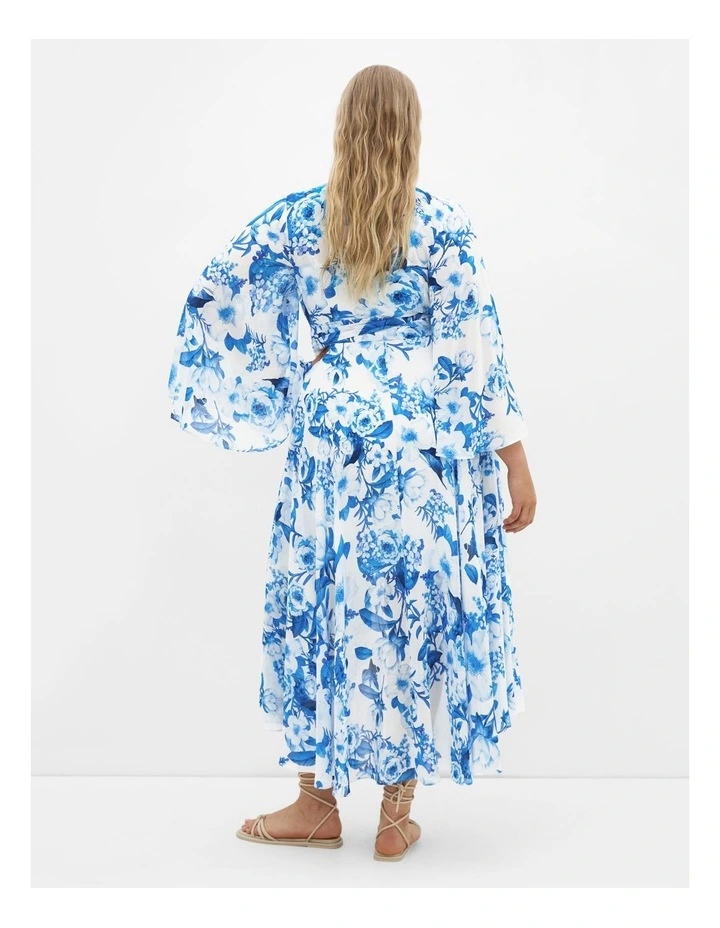 Fleetwood Bluebell Print Maxi Dress in Bluebell image 2