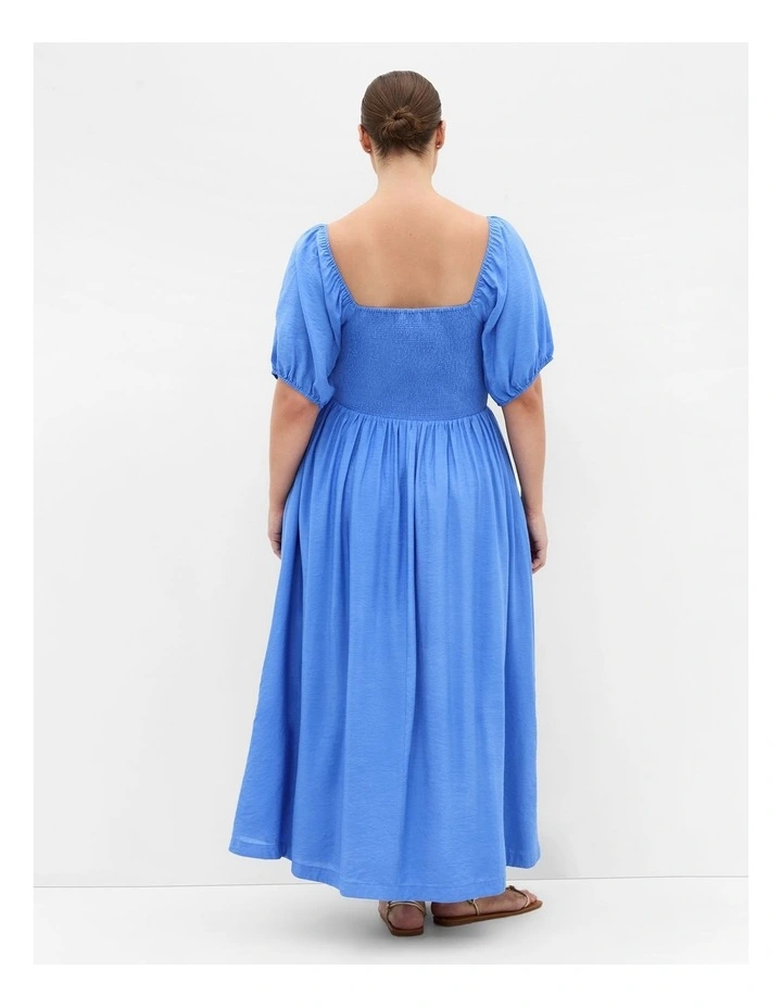 Villa Roma Tie Front Dress in Ocean Blue image 2