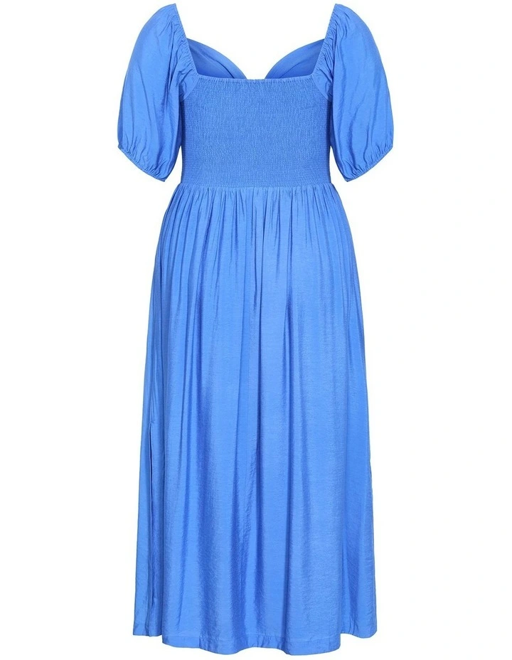 Villa Roma Tie Front Dress in Ocean Blue image 4