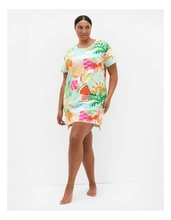 Summer Love Print Sleep Shirt in Mint