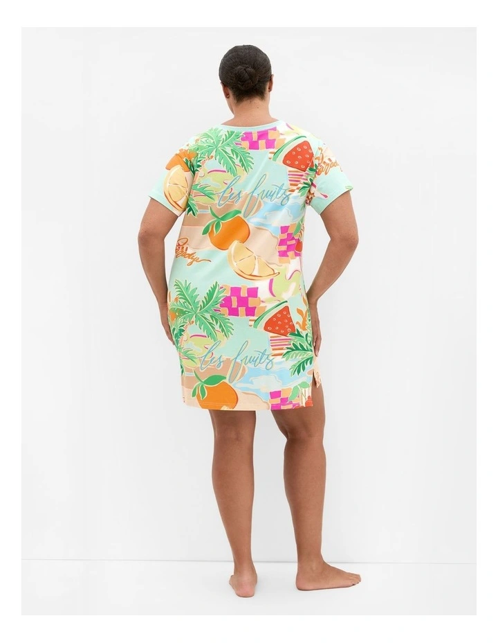 Summer Love Print Sleep Shirt in Mint image 2