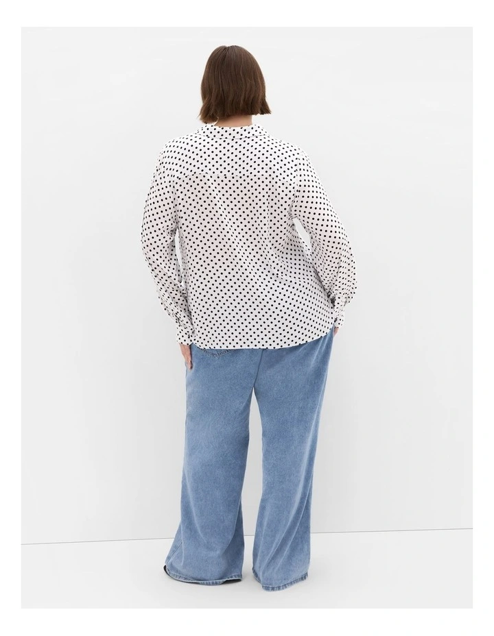 Hesper Mews Spot Shirt in White image 2