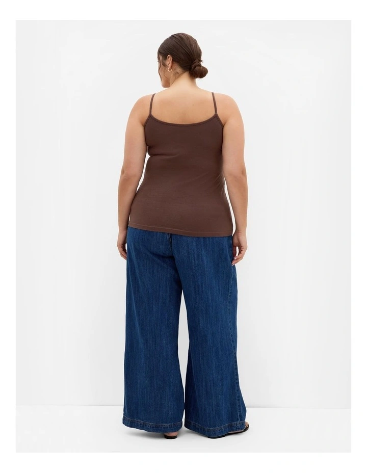 Chloe Basic Cami in Chocolate image 2