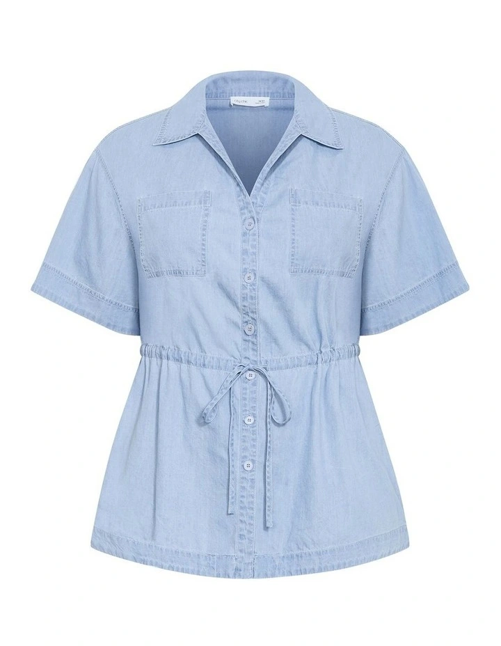 Mikayla Denim Shirt in Light Wash image 3