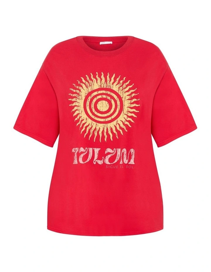 Summer Sun Tee in Red image 3