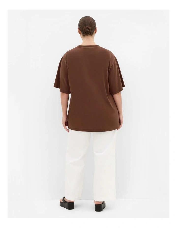 Martini Cotton Tee in Chocolate image 2