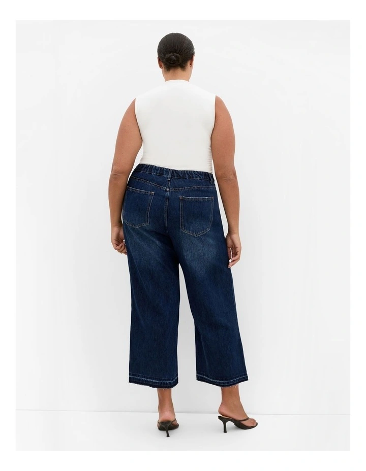 Harley Fit Wide Leg Crop Jean in Dark Wash image 2