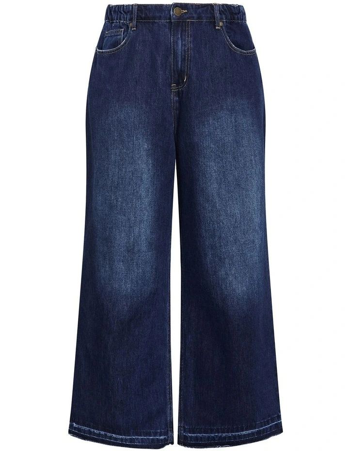 Harley Fit Wide Leg Crop Jean in Dark Wash image 3
