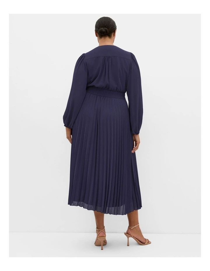 Georgina Pleat Maxi Dress in Navy image 2