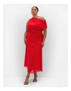 Vivid Colour Maxi Dress in Red