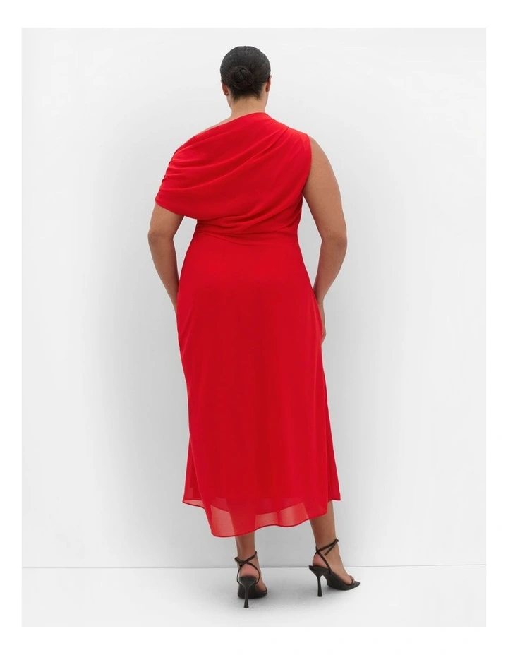 Vivid Colour Maxi Dress in Red image 2