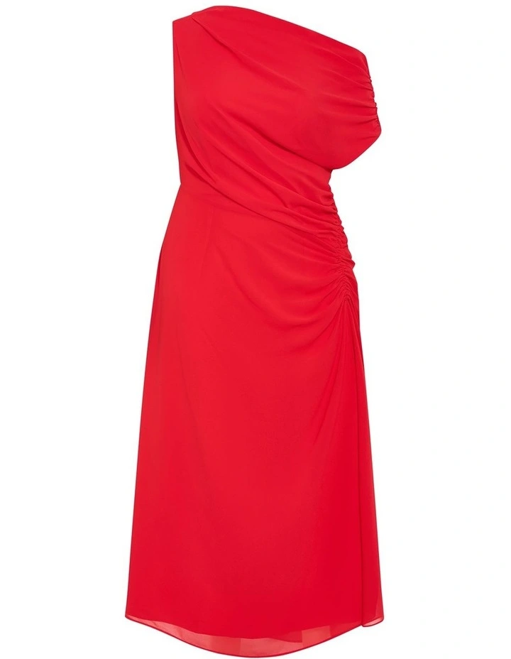 Vivid Colour Maxi Dress in Red image 3